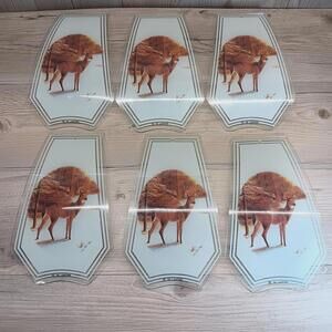 O.K. Lighting Vintage Deer Shade Replacement Glass Panels – 6 Pieces